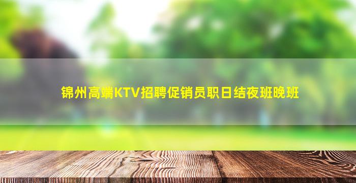 锦州高端KTV招聘促销员职日结夜班晚班